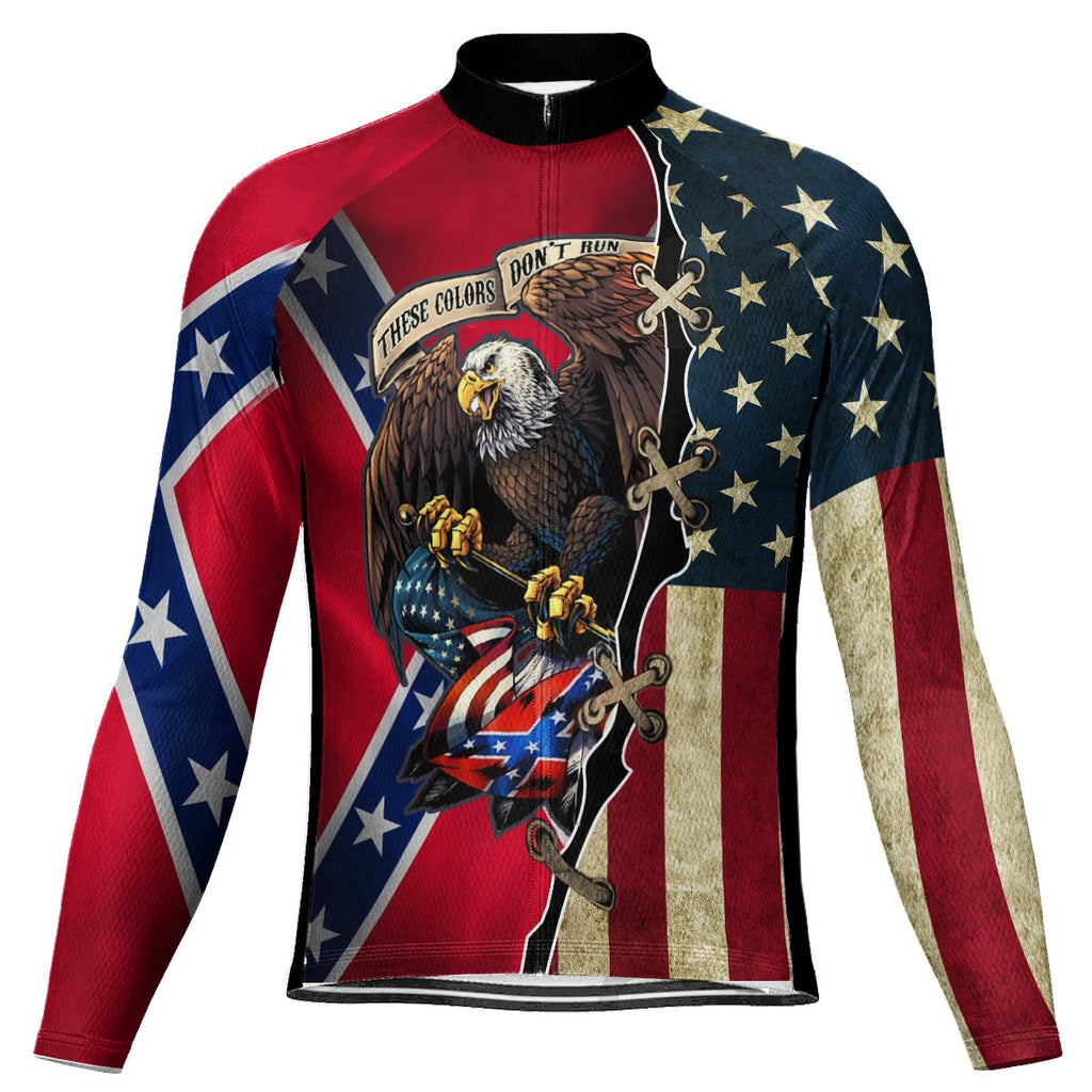 Customized Red Neck Long Sleeve Cycling Jersey for Men