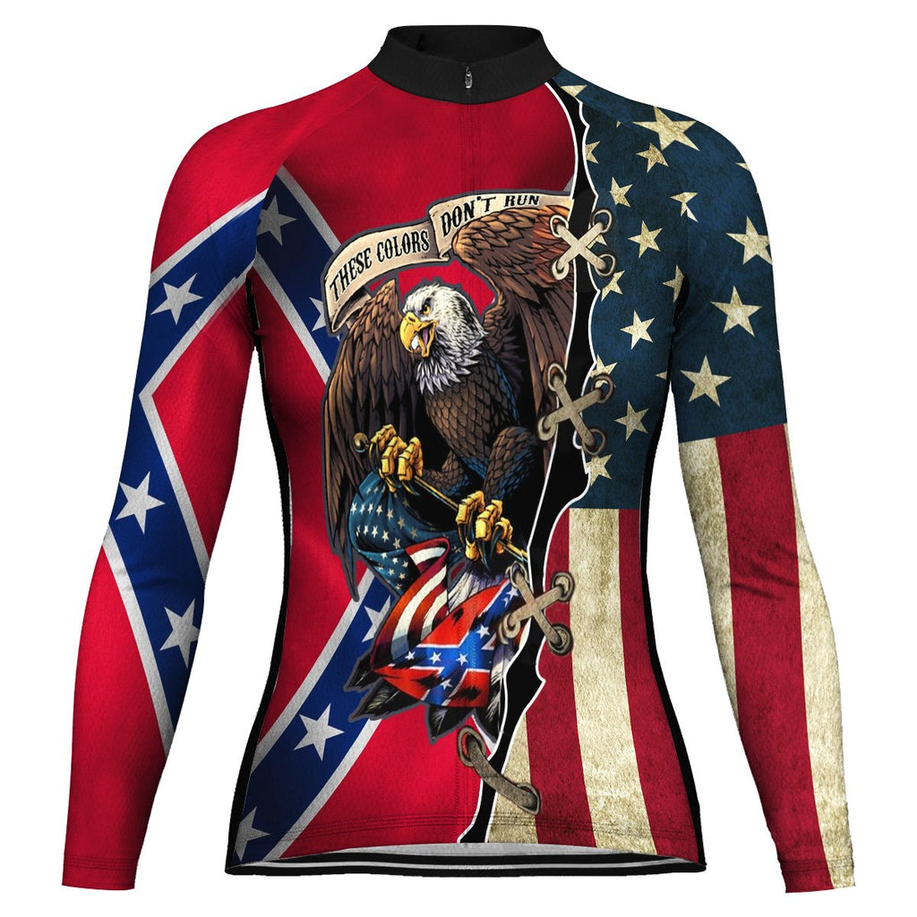 Customized Red Neck Long Sleeve Cycling Jersey for Women
