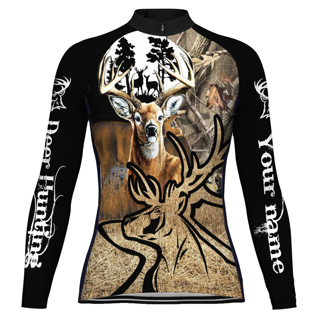 Customized Deer Long Sleeve Cycling Jersey for Women