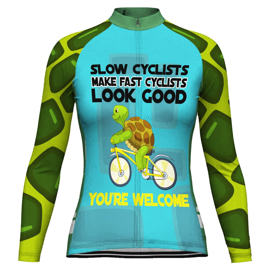Customized Turtle Long Sleeve Cycling Jersey for Women