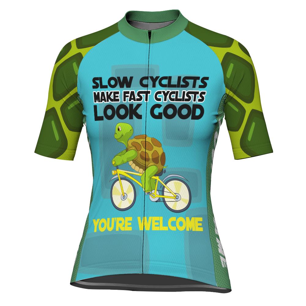 Customized Turtle Short Sleeve Cycling Jersey for Women