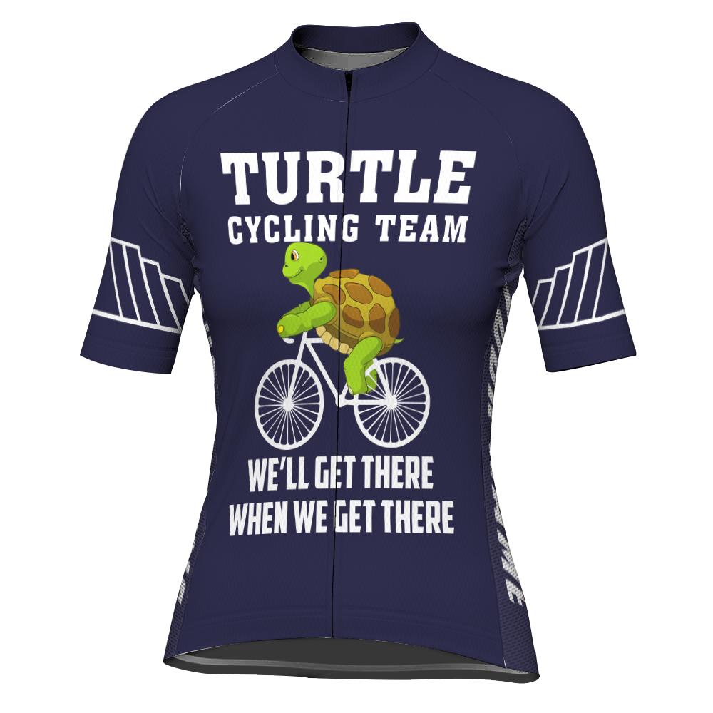 Customized Turtle Short Sleeve Cycling Jersey for Women