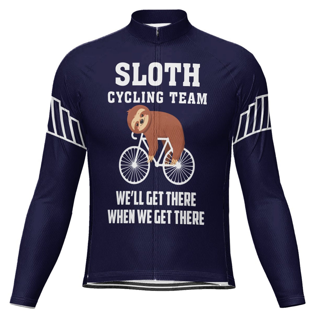 Customized Sloth Long Sleeve Cycling Jersey for Men