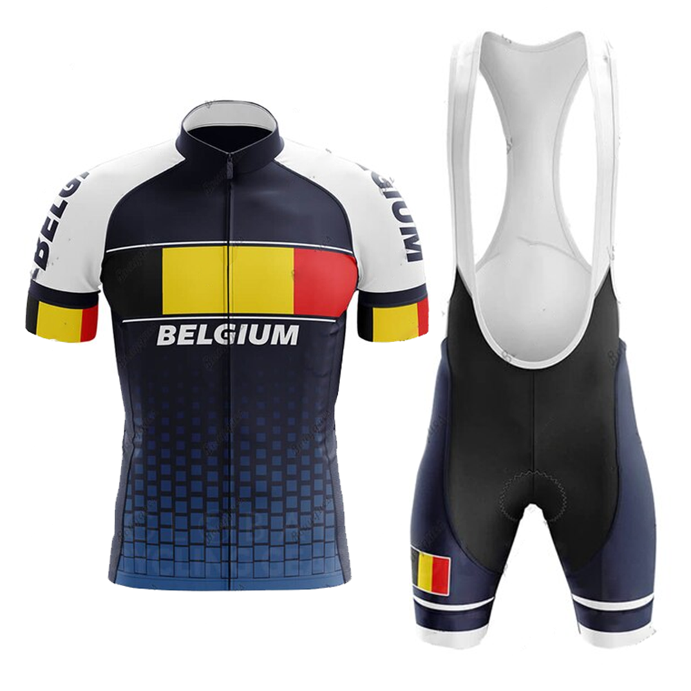 Personalized Belgium Team Men's Cycling Jersey Bicycle Jersey Set Summer outdoor sport Bike Wear