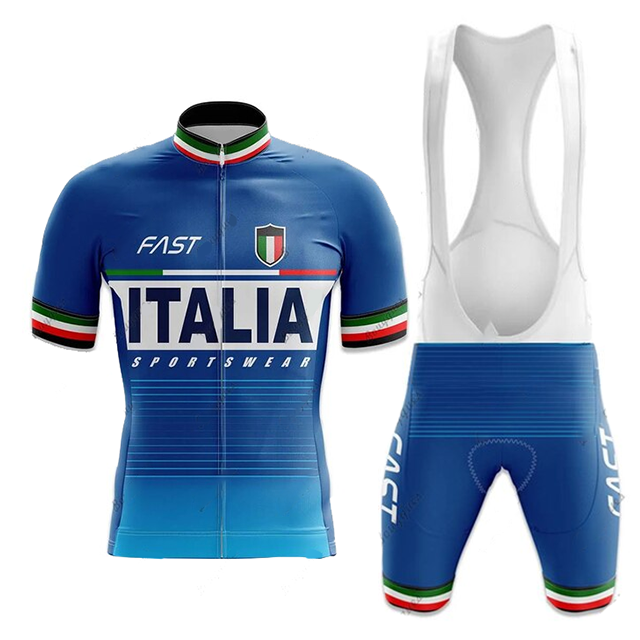 2023 Personalized ITALY Cycling Jersey Set Summer Cycling Clothing MTB Bike Clothes Uniform Maillot Ropa Ciclismo Man Cycling Bicycle Suit