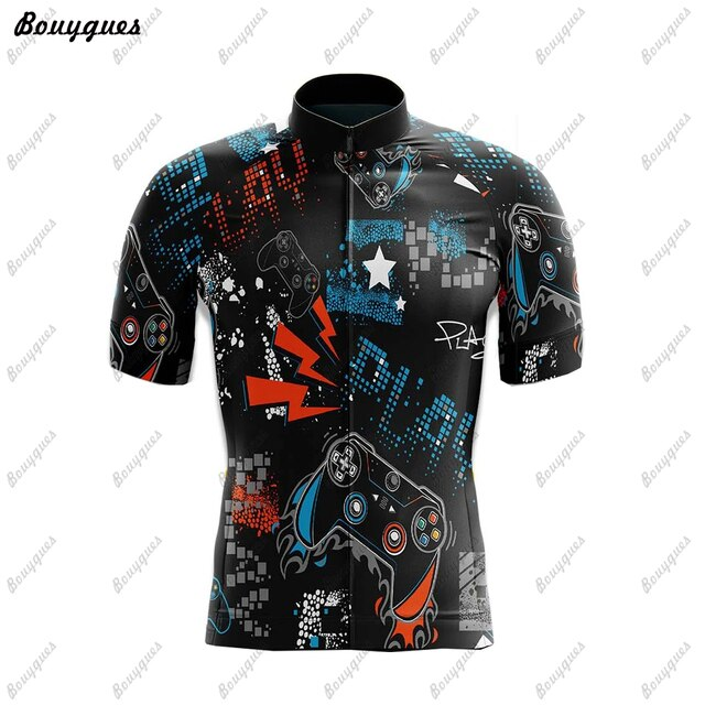 Graffiti Cycling Jersey Set Maillot Ciclismo Hombre Men Short sleeve Cycling Wear MTB Bike Suit Bib/Shorts Breathable Gel Pad