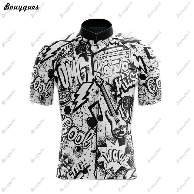 Graffiti Cycling Jersey Set Maillot Ciclismo Hombre Men Short sleeve Cycling Wear MTB Bike Suit Bib/Shorts Breathable Gel Pad