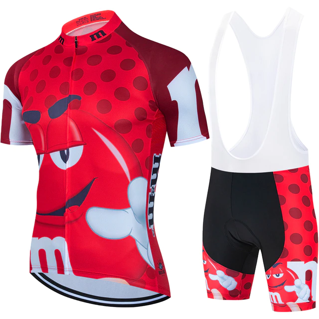 Cartoon Cycling jersey Sets Men Cycling Clothing Summer Short Sleeve MTB Bike Suit Road Racing Bicycle Breathable Riding Clothes